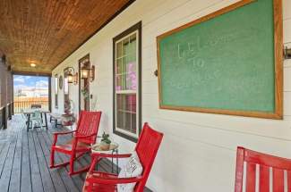 Long extended front porch