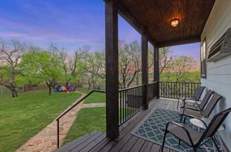 Back patio sunset view