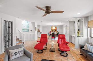 Living room view to dining area