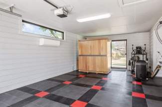 Oversized garage with sauna