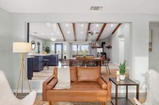Den to dining / living area