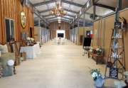 WEdding reception in the barn