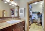 Master bathroom/his closet