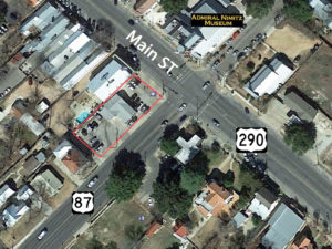 Prime Commercial corner up for sale on Fredericksburg TX Main Street 