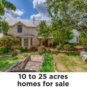 Homes on 10 to 25 acres