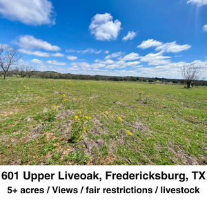 601 Upper Liveoak fredericksburg tx 5 acres