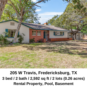205 Travis Home For Sale Fredericksburg TX